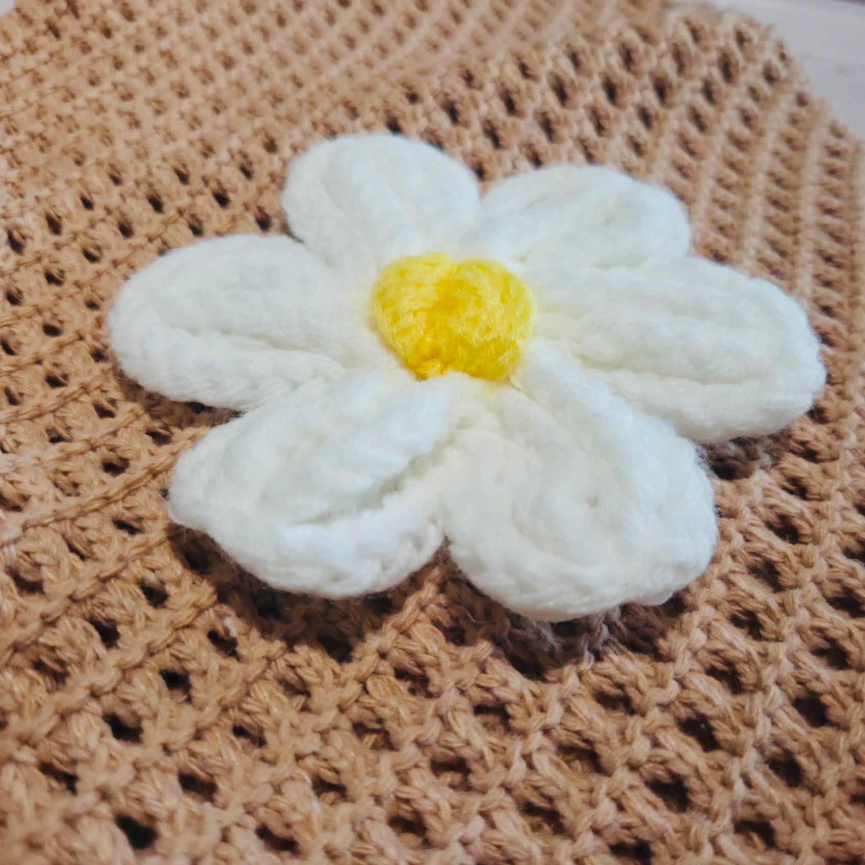 花朵編織單肩包